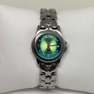 Relic wet women date watch silver tone 25mm round quartz analog 22mm running